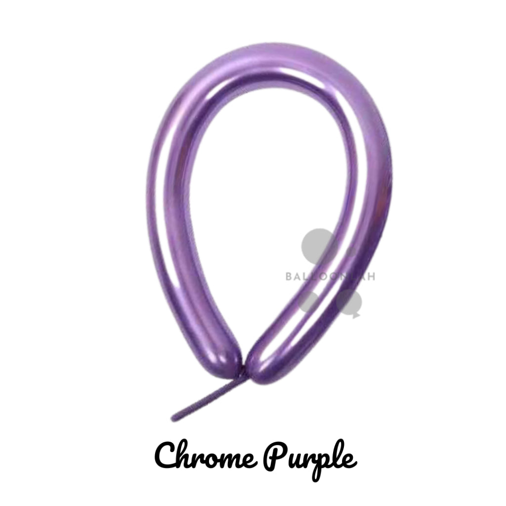 260 mm Metallic Chrome Colour Long Latex Balloons Twisting Balloon Sculpture [READY STOCK IN SG]