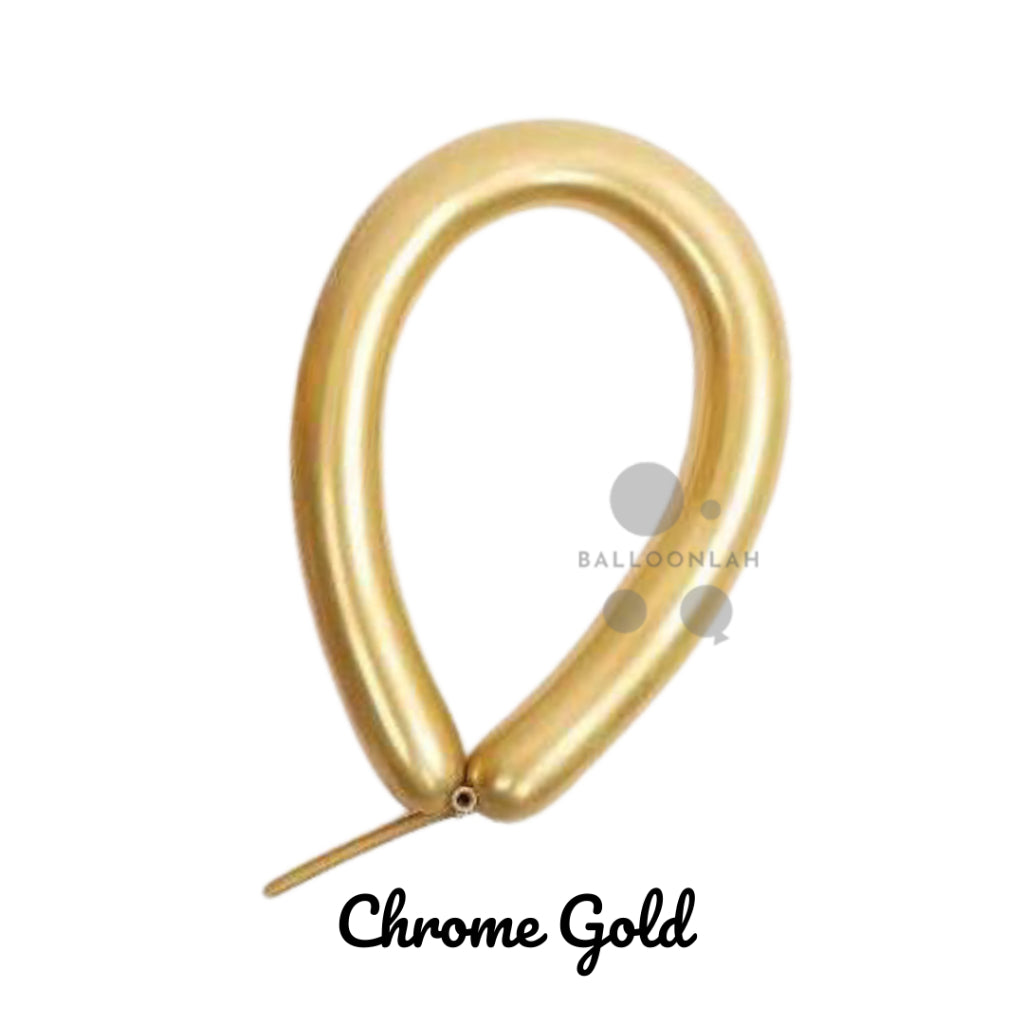 260 mm Metallic Chrome Colour Long Latex Balloons Twisting Balloon Sculpture [READY STOCK IN SG]