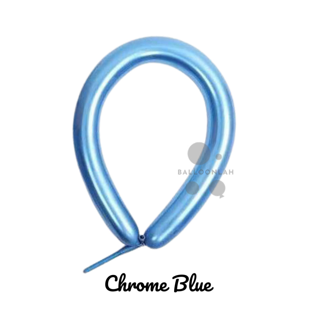 260 mm Metallic Chrome Colour Long Latex Balloons Twisting Balloon Sculpture [READY STOCK IN SG]