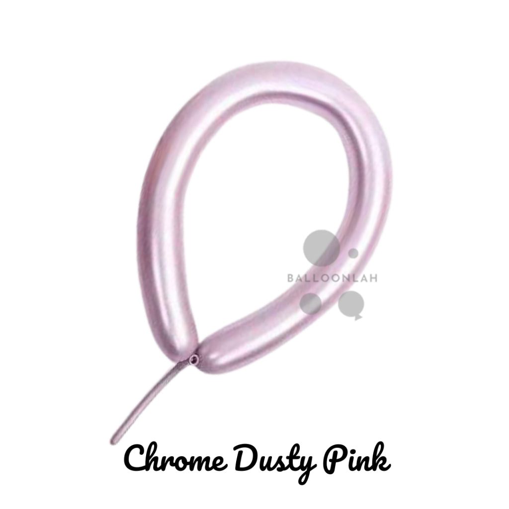 260 mm Metallic Chrome Colour Long Latex Balloons Twisting Balloon Sculpture [READY STOCK IN SG]