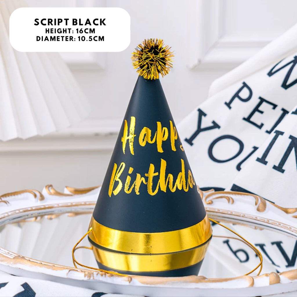 Party Hat Set Birthday Fun Gold Silver White Pink Blue [READY STOCK IN SG]