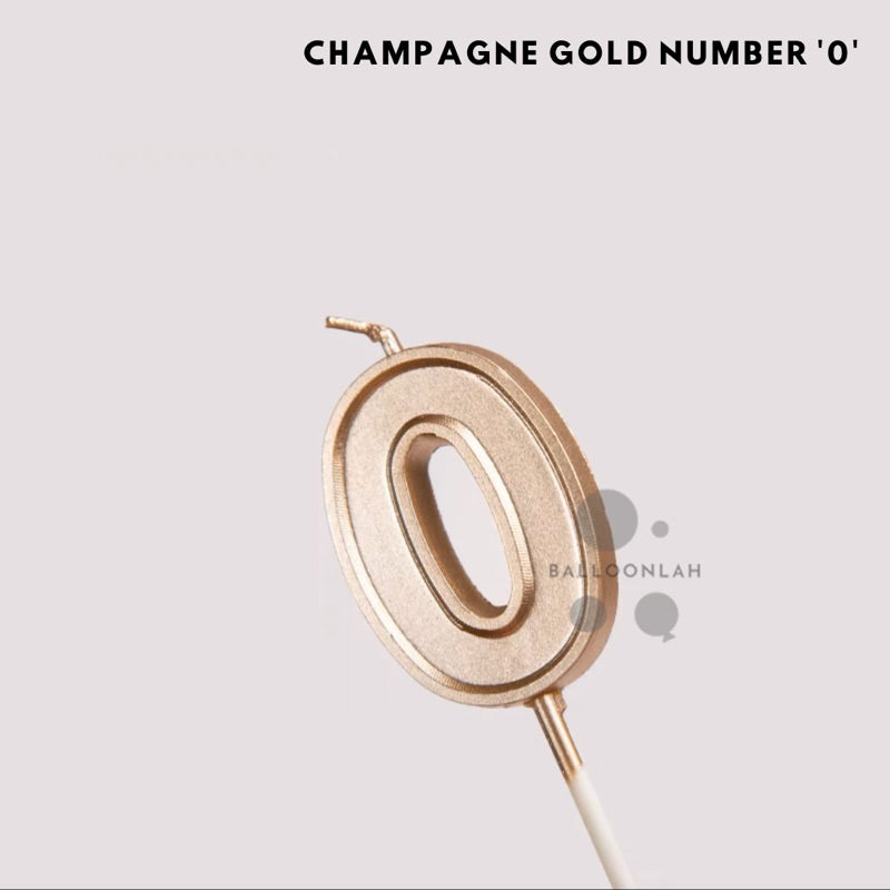 NUMBER Candle Birthday Candles Parties Champagne Gold [READY STOCK IN SG]