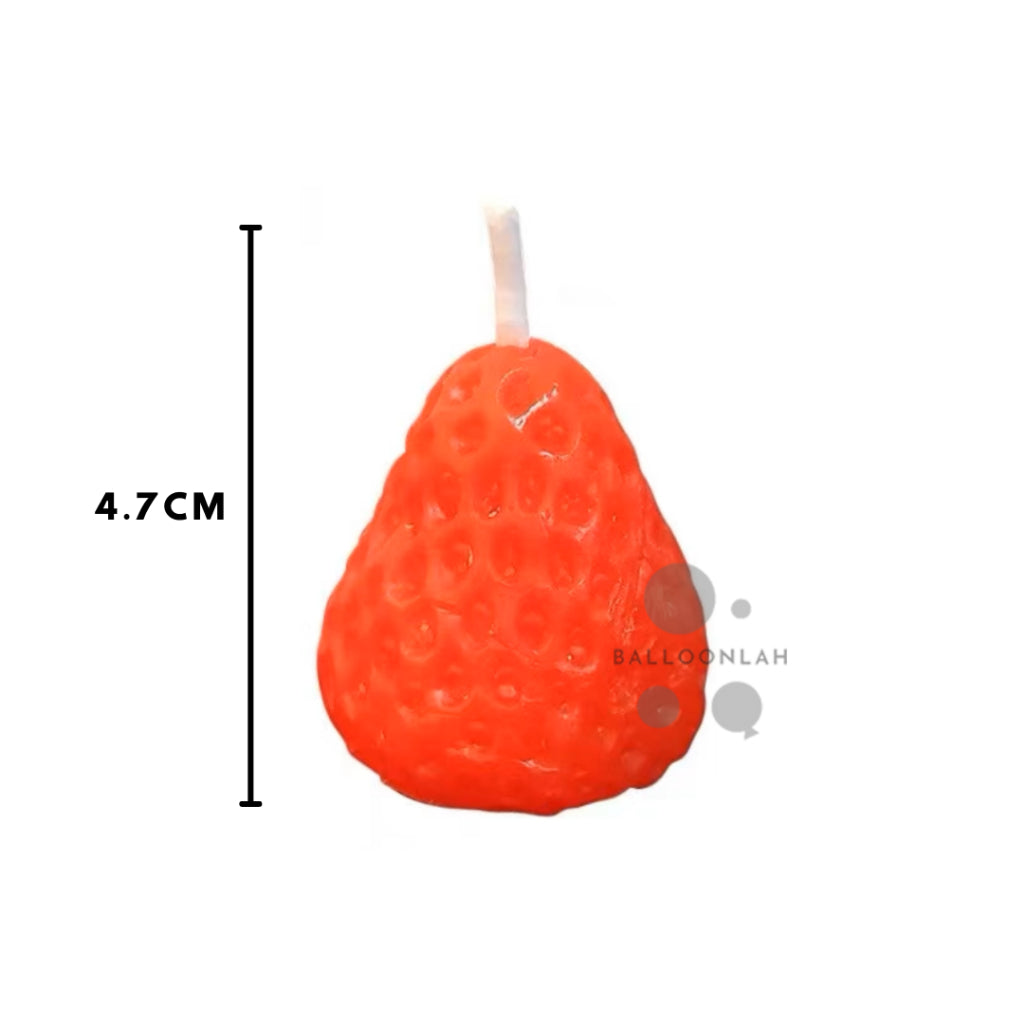 Strawberry Candle Birthday Candles Cute [READY STOCK IN SG]