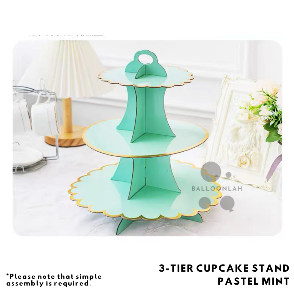 Pastel 3 Tier Cupcake Stand [Ready Stock in SG]