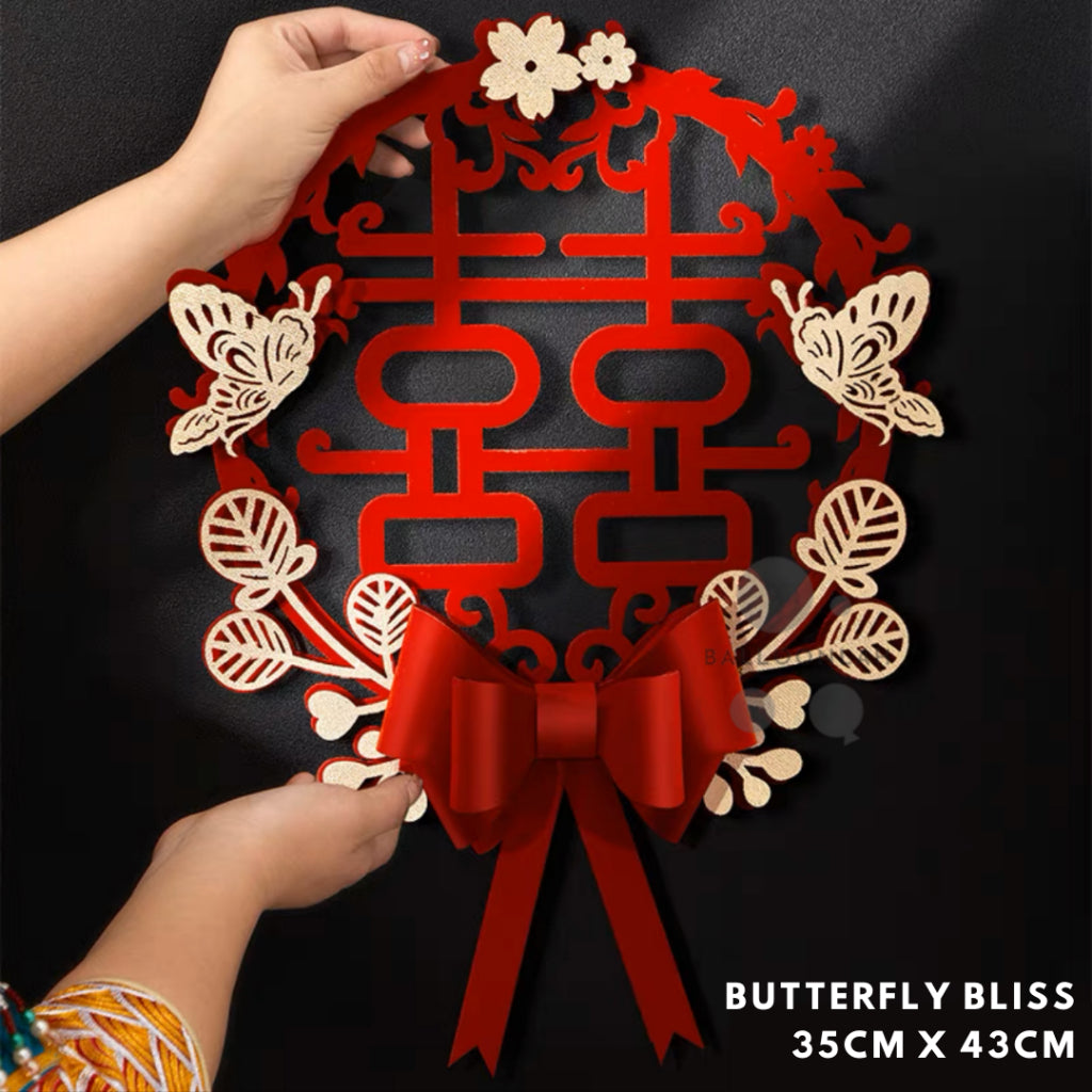 Chinese Xi Decoration Wedding Decoration Modern Traditional Bliss [READY STOCK IN SG]