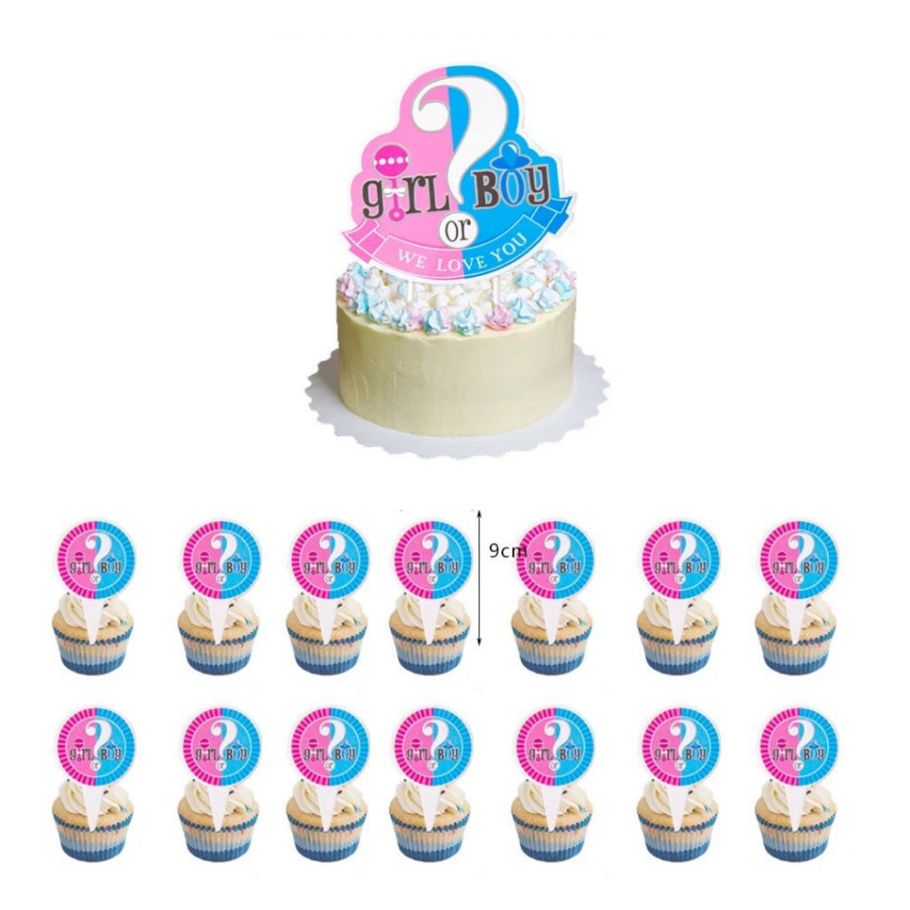 Gender Reveal Pink Blue Swirl Set Decoration Balloon Set Baby Shower [READY STOCK IN SG]