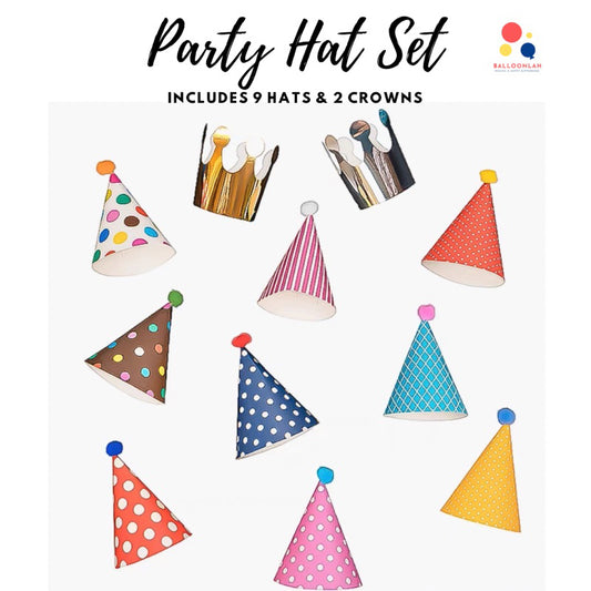11pcs Party Hat Set Birthday Fun [READY STOCK IN SG]