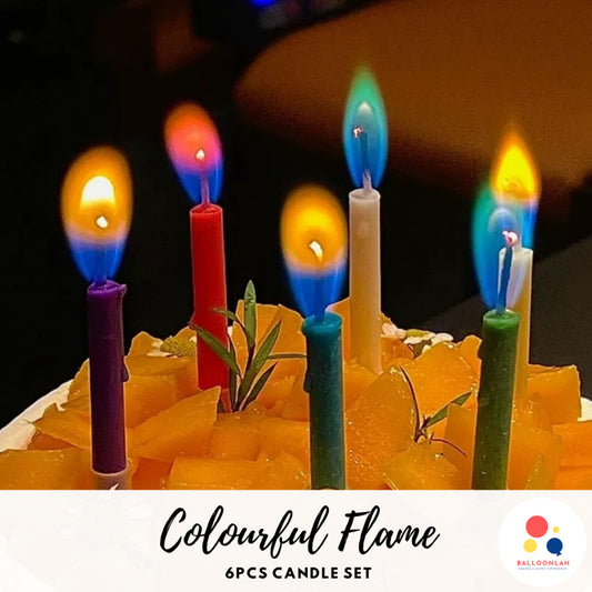 Colourful Flame Birthday Candles Parties Rainbow [READY STOCK IN SG]