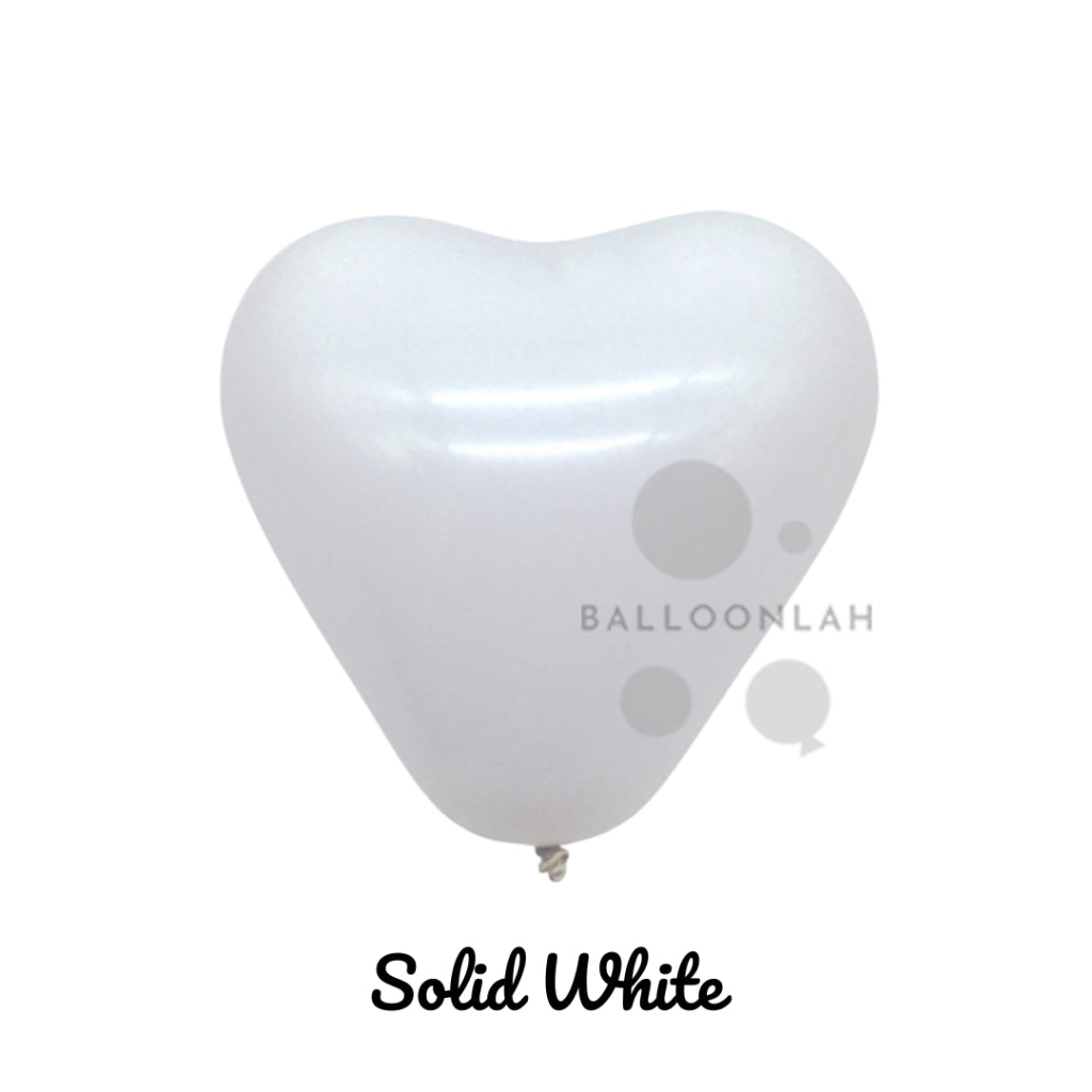 12” Pastel Colour Helium Heart Latex Balloons [READY STOCK IN SG]