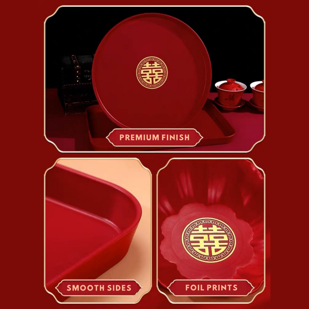 Wedding Tea Tray Chinese Tea Ceremony Xi Word Guo Da Li [READY STOCK IN SG]
