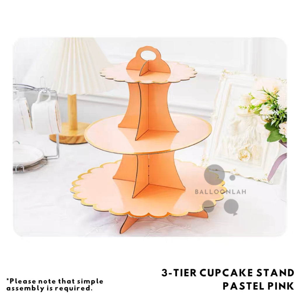 Pastel 3 Tier Cupcake Stand [Ready Stock in SG]