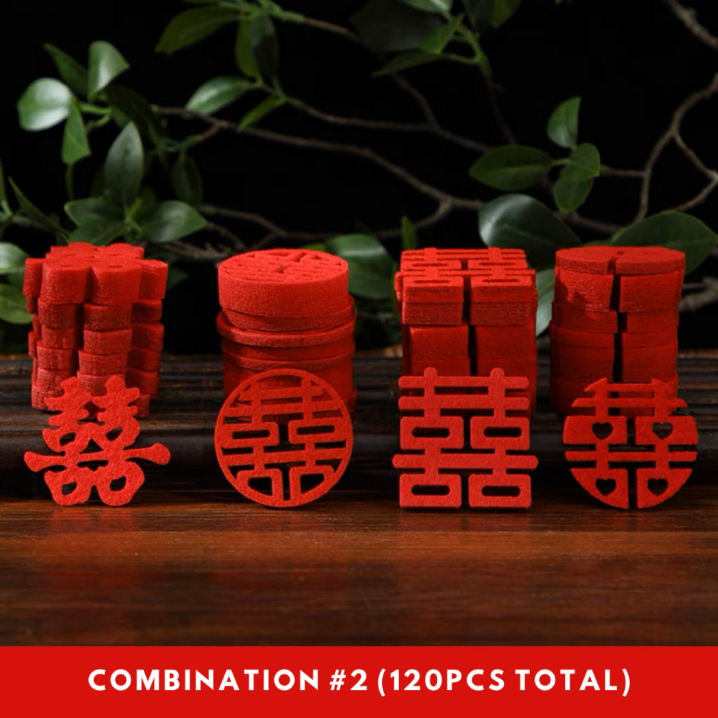 Wedding Decoration Chinese Xi Word Guo Da Li Mini Sprinkle Hand Throwing [READY STOCK IN SG]