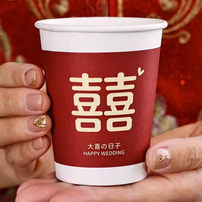 20pcs Wedding Tea Cups Paper Cups Chinese Tea Ceremony [READY STOCK IN SG]
