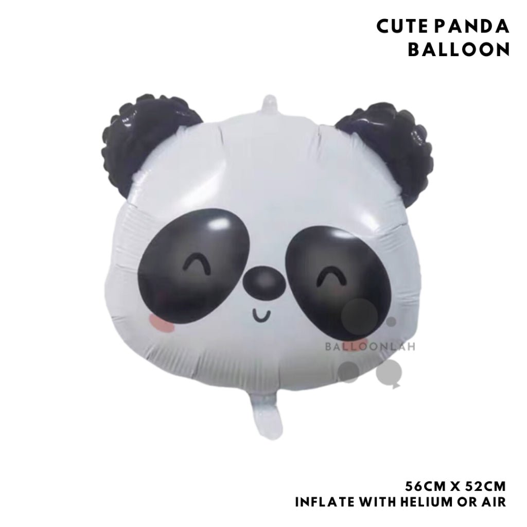 CUTE ANIMAL Foil Balloon Bear Giraffe Lion Panda Tiger Birthday Decoration Animals [READY STOCK IN SG]