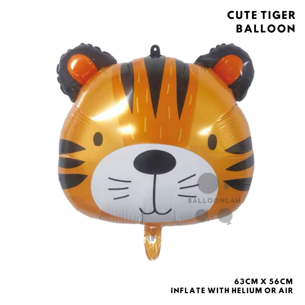 CUTE ANIMAL Foil Balloon Bear Giraffe Lion Panda Tiger Birthday Decoration Animals [READY STOCK IN SG]