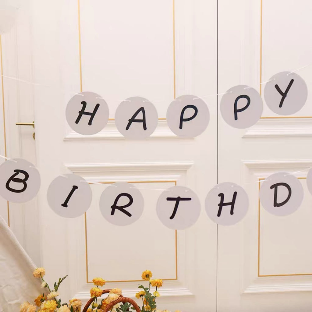 Happy Birthday Friends Themed Paper Party Banner Party Bunting [READY STOCK IN SG]