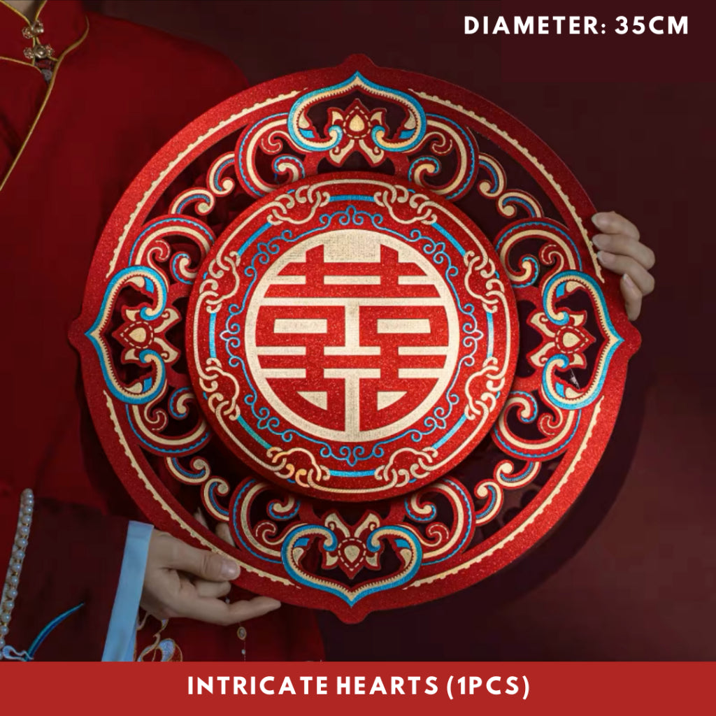 Chinese Xi Decoration Wedding Decoration Modern Traditional Bliss [READY STOCK IN SG]