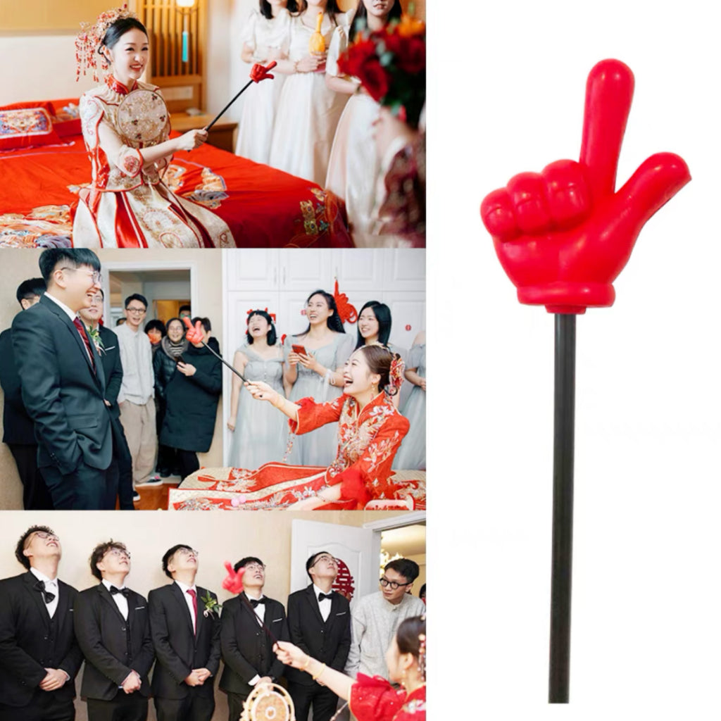 Big Red Finger Funny Prop Toy Chinese Wedding Gate-crashing Games [READY STOCK IN SG]