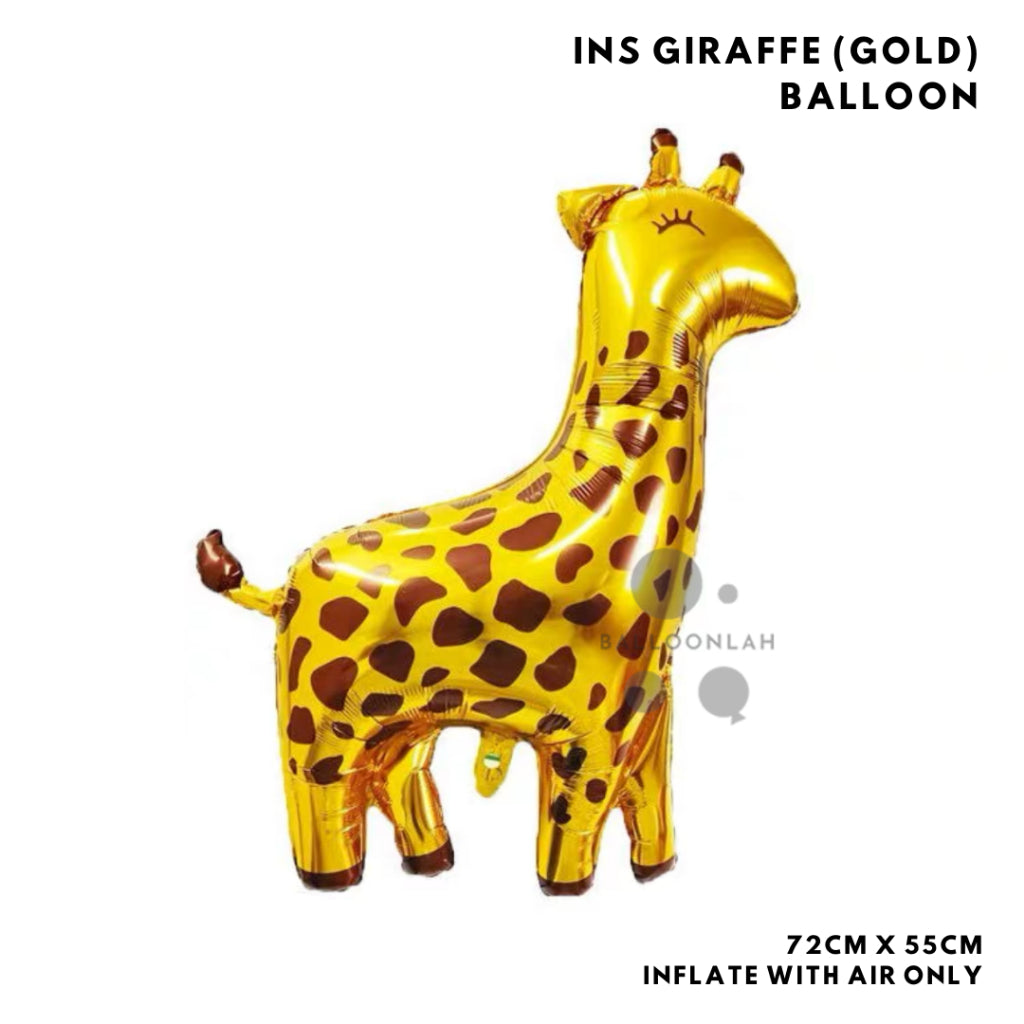 INS ANIMAL Foil Balloon Giraffe Leopard Dog Birthday Decoration Animals [READY STOCK IN SG]