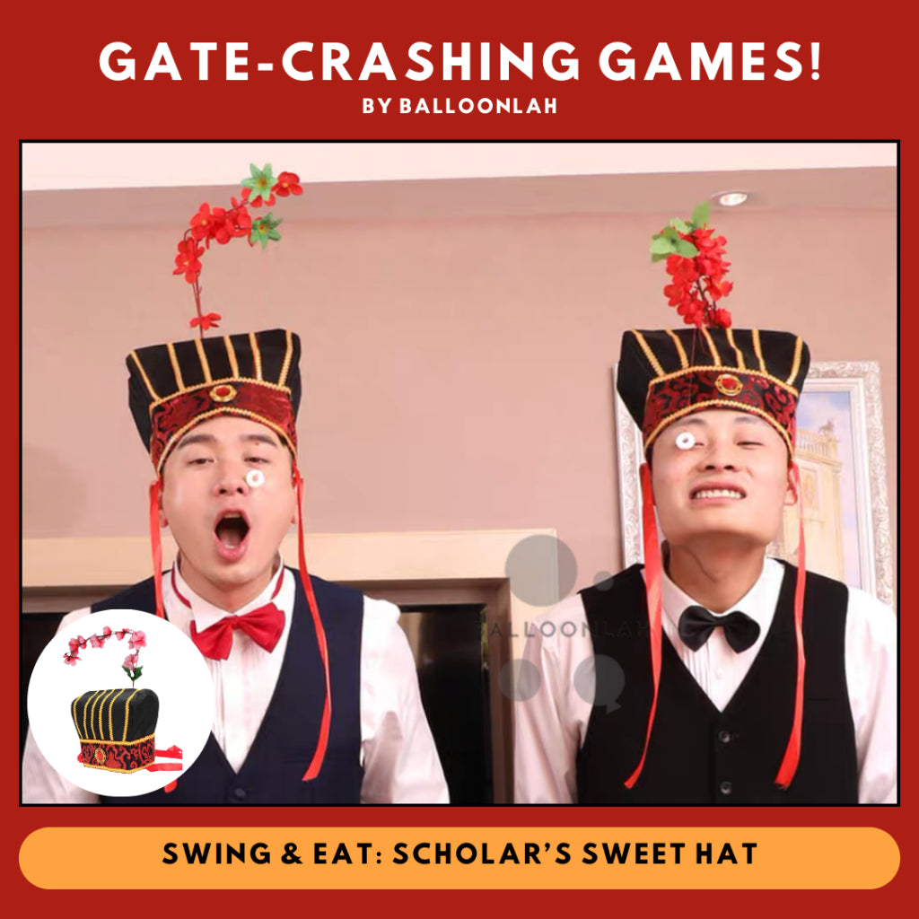 Scholar Hat Sweet Swing Chinese Wedding Gate-crashing Games [READY STOCK IN SG]