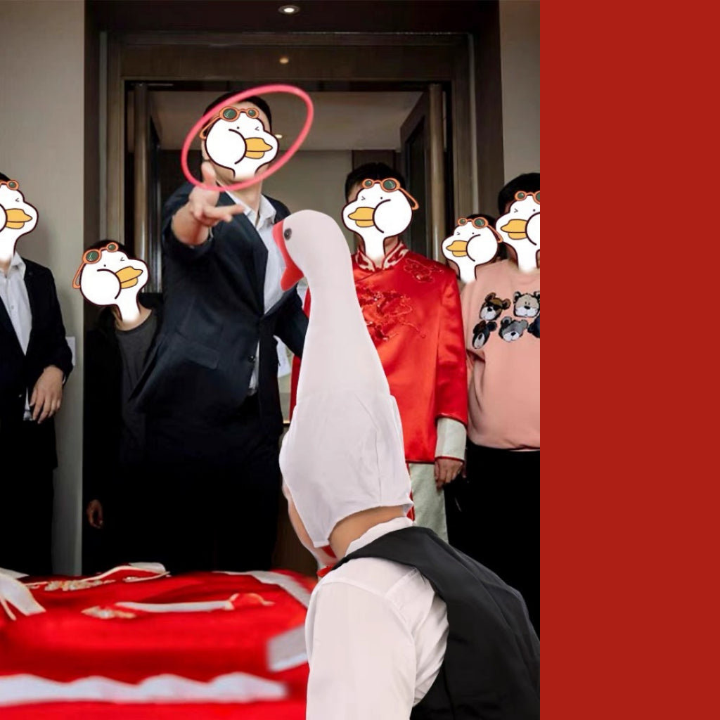 🦆 Big White Goose Hat Chinese Wedding Gate-crashing Games [READY STOCK IN SG]