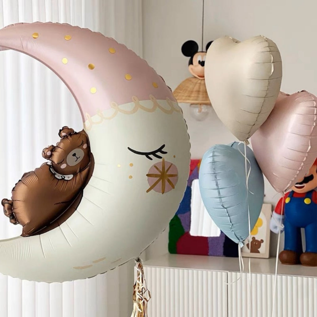 Ins 18-inch Heart Foil Balloon Cream Caramel Retro Muted INS Helium [READY STOCK IN SG]