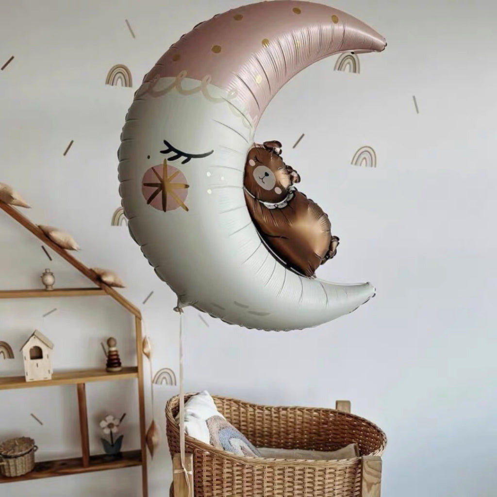 DREAMY Koala Moon Foil Balloon Birthday Decoration [READY STOCK IN SG]