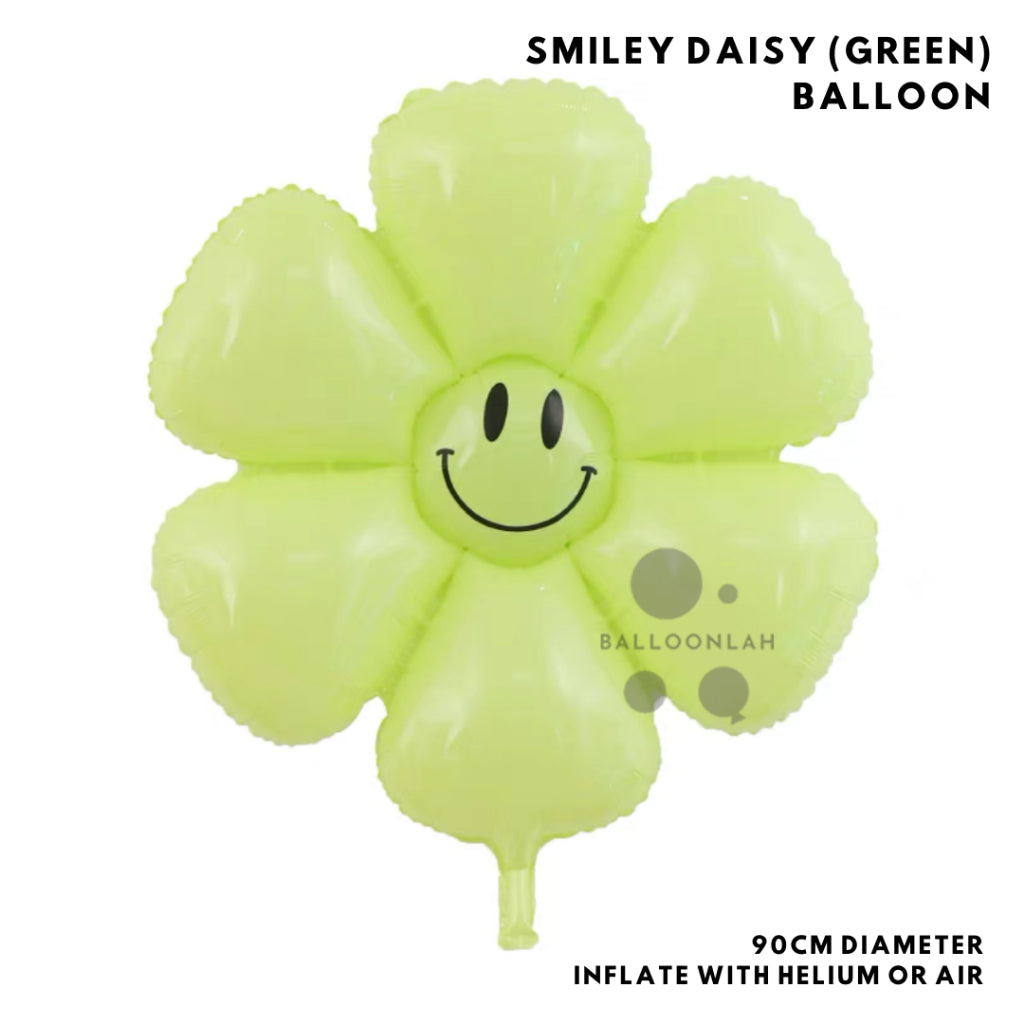 🌼 SMILEY DAISY Pastel Colour Balloon Birthday Decoration [READY STOCK IN SG]