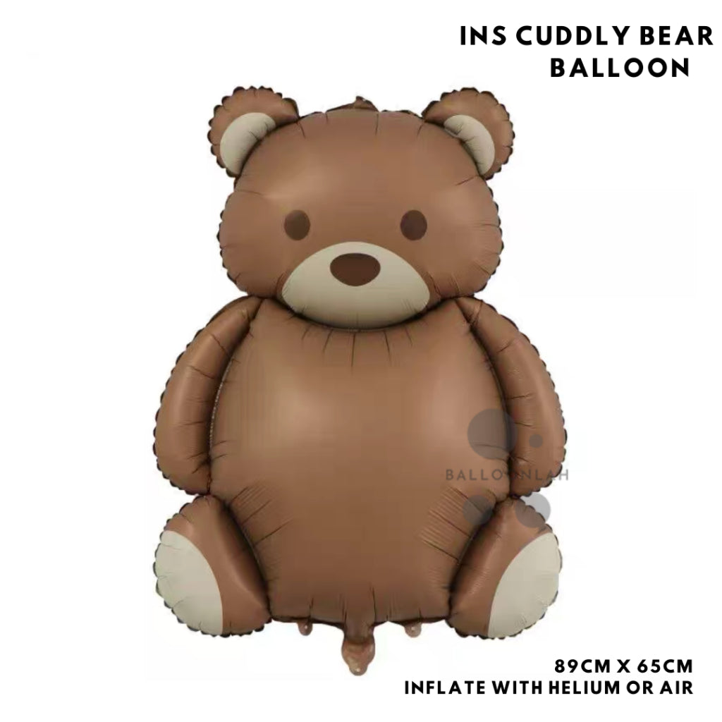 INS Foil Balloon Car Plane Rainbow Bear Birthday Decoration [READY STOCK IN SG]