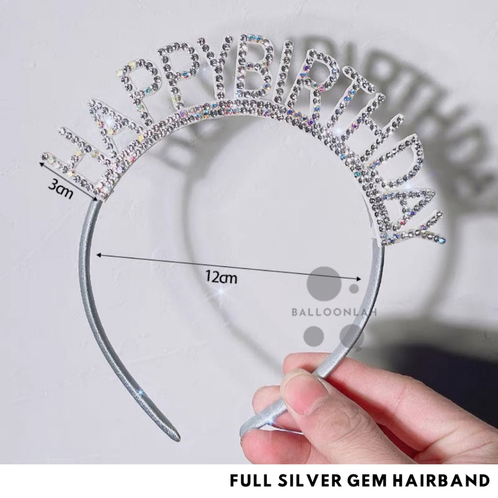 Pearl Gem Birthday Hairband Party Hairband Headband [READY STOCK IN SG]