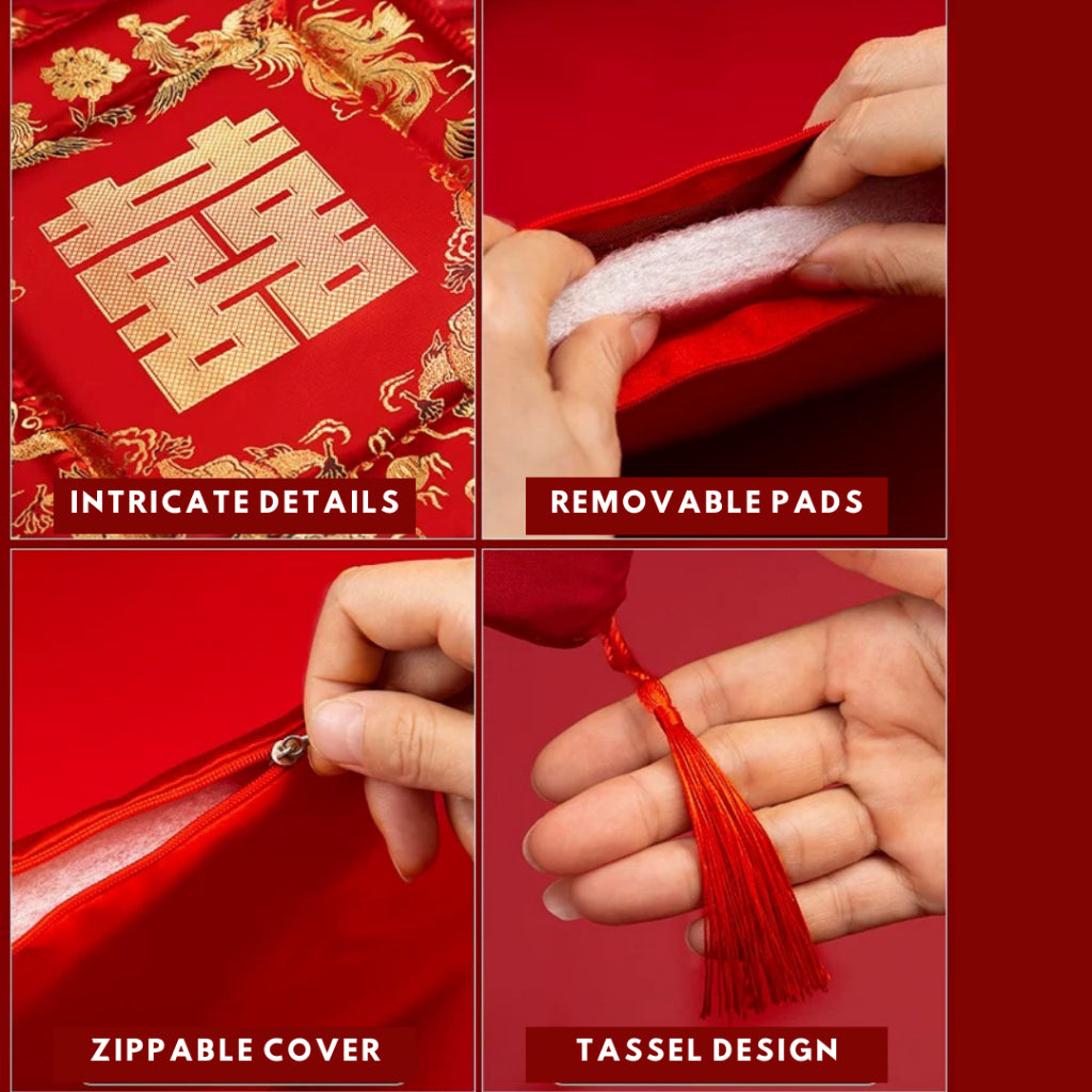 Wedding Cushions Kneeling Guo Da Li Chinese Wedding Tea Ceremony [READY STOCK IN SG]