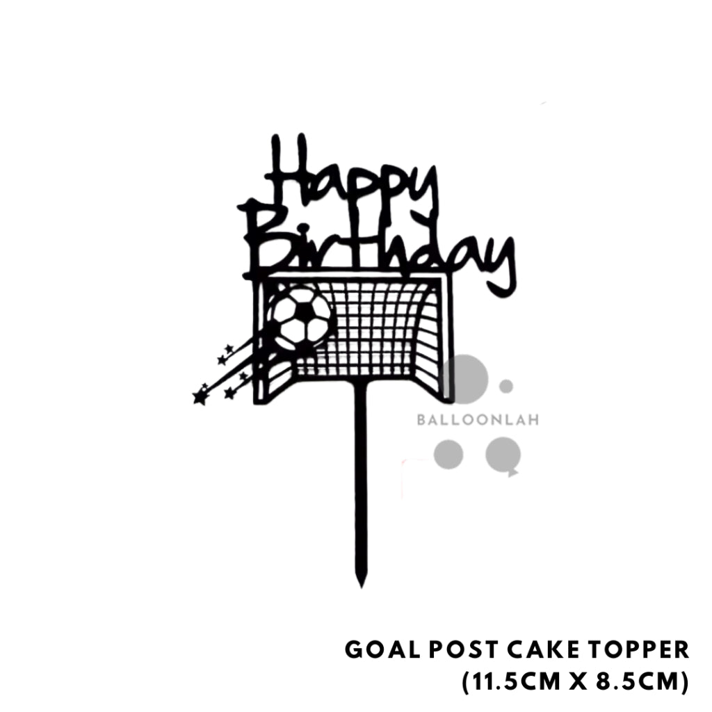 Sports Happy Birthday Cake Topper Basketball Soccer Classic Acrylic  [READY STOCK IN SG]