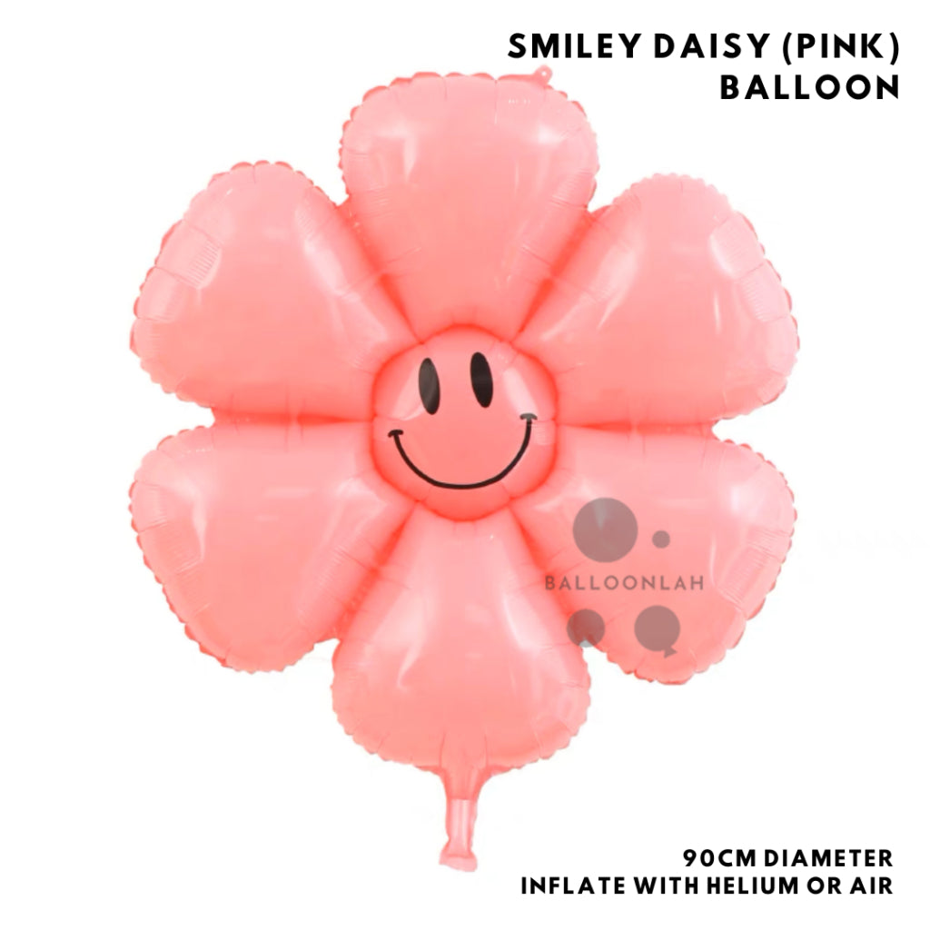🌼 SMILEY DAISY Pastel Colour Balloon Birthday Decoration [READY STOCK IN SG]