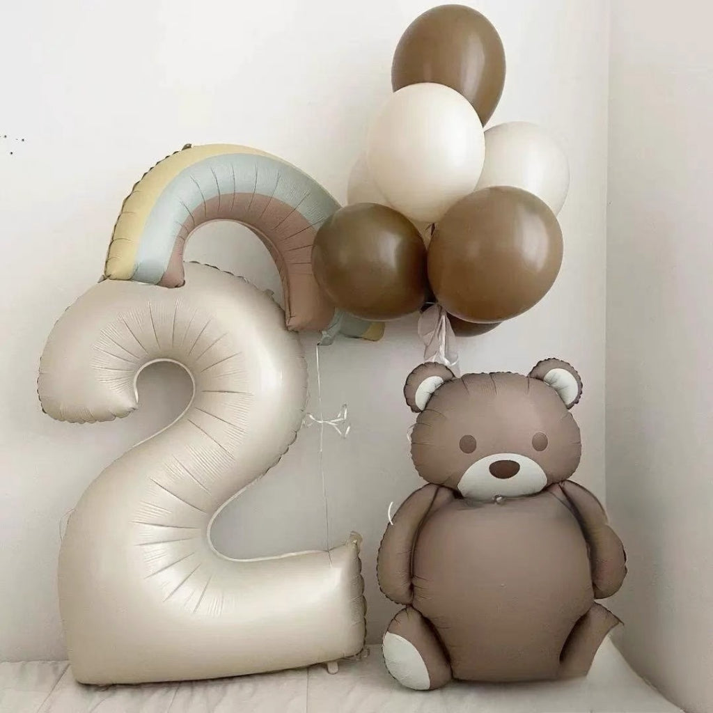 INS Foil Balloon Car Plane Rainbow Bear Birthday Decoration [READY STOCK IN SG]