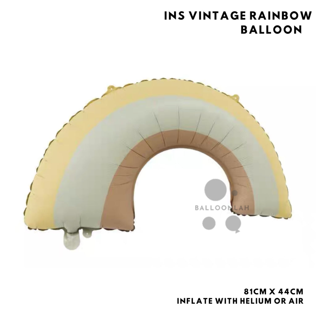 INS Foil Balloon Car Plane Rainbow Bear Birthday Decoration [READY STOCK IN SG]