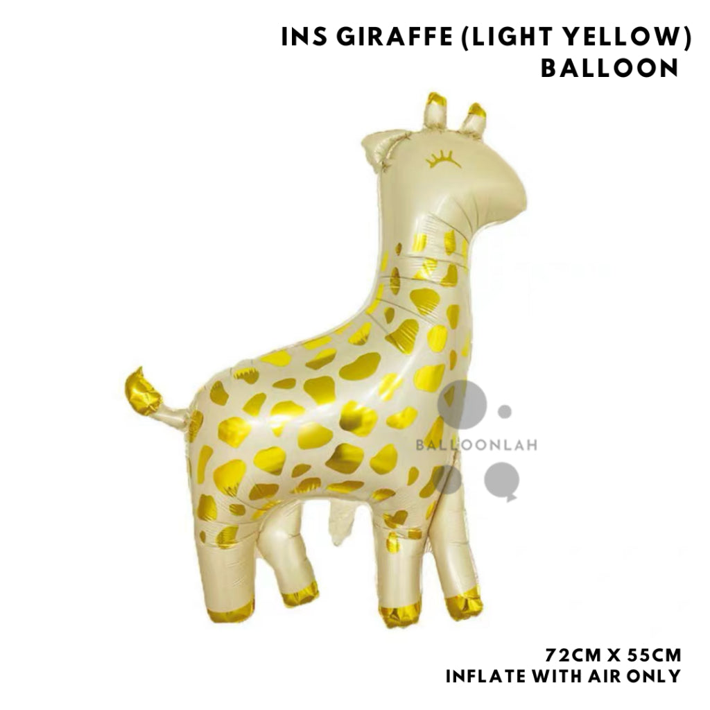 INS ANIMAL Foil Balloon Giraffe Leopard Dog Birthday Decoration Animals [READY STOCK IN SG]